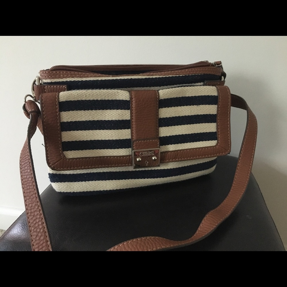Chaps Navy & White Purse